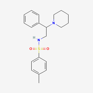 molecular formula C20H26N2O2S B4977795 4-methyl-N-[2-phenyl-2-(1-piperidinyl)ethyl]benzenesulfonamide 