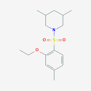 molecular formula C16H25NO3S B497780 1-((2-Ethoxy-4-methylphenyl)sulfonyl)-3,5-dimethylpiperidine CAS No. 915915-76-3