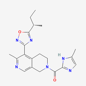 molecular formula C20H24N6O2 B4977829 6-methyl-2-[(4-methyl-1H-imidazol-2-yl)carbonyl]-5-{5-[(1S)-1-methylpropyl]-1,2,4-oxadiazol-3-yl}-1,2,3,4-tetrahydro-2,7-naphthyridine 