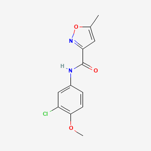 molecular formula C12H11ClN2O3 B4977855 N-(3-chloro-4-methoxyphenyl)-5-methyl-3-isoxazolecarboxamide 