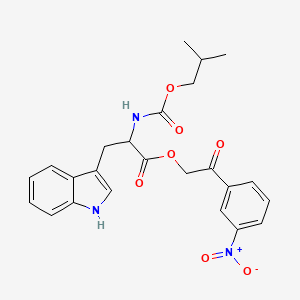 2-(3-nitrophenyl)-2-oxoethyl N-(isobutoxycarbonyl)tryptophanate