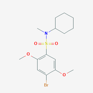 molecular formula C15H22BrNO4S B497786 [(4-Bromo-2,5-dimethoxyphenyl)sulfonyl]cyclohexylmethylamine CAS No. 927636-60-0