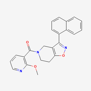 molecular formula C23H19N3O3 B4977877 5-[(2-methoxy-3-pyridinyl)carbonyl]-3-(1-naphthyl)-4,5,6,7-tetrahydroisoxazolo[4,5-c]pyridine 