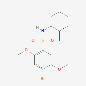 molecular formula C15H22BrNO4S B497788 4-bromo-2,5-dimethoxy-N-(2-methylcyclohexyl)benzenesulfonamide CAS No. 927636-62-2
