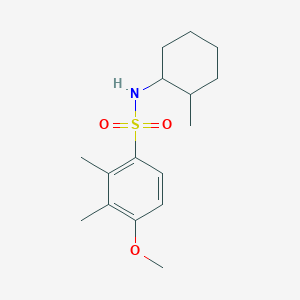molecular formula C16H25NO3S B497789 4-methoxy-2,3-dimethyl-N-(2-methylcyclohexyl)benzenesulfonamide CAS No. 927636-63-3