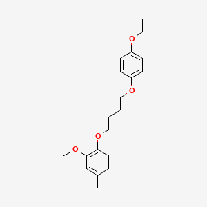 molecular formula C20H26O4 B4977891 1-[4-(4-ethoxyphenoxy)butoxy]-2-methoxy-4-methylbenzene 