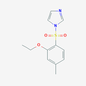 molecular formula C12H14N2O3S B497793 1-((2-ethoxy-4-methylphenyl)sulfonyl)-1H-imidazole CAS No. 927636-58-6