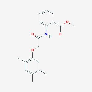 molecular formula C19H21NO4 B4977947 methyl 2-{[(2,4,5-trimethylphenoxy)acetyl]amino}benzoate 