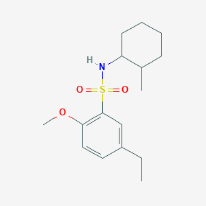 molecular formula C16H25NO3S B497795 5-ethyl-2-methoxy-N-(2-methylcyclohexyl)benzenesulfonamide CAS No. 927636-67-7
