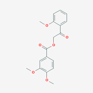 molecular formula C18H18O6 B497796 2-(2-Methoxyphenyl)-2-oxoethyl 3,4-dimethoxybenzoate 