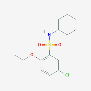 molecular formula C15H22ClNO3S B497798 5-chloro-2-ethoxy-N-(2-methylcyclohexyl)benzenesulfonamide CAS No. 927636-68-8