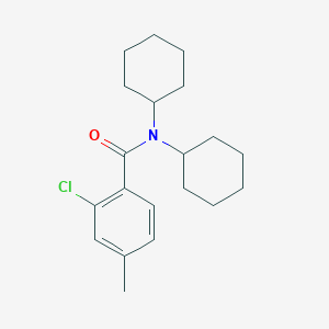 molecular formula C20H28ClNO B4978001 2-chloro-N,N-dicyclohexyl-4-methylbenzamide 