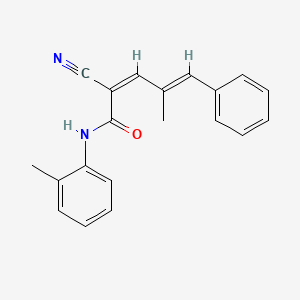 2-cyano-4-methyl-N-(2-methylphenyl)-5-phenyl-2,4-pentadienamide