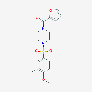 molecular formula C17H20N2O5S B497806 1-(2-Furoyl)-4-[(4-methoxy-3-methylphenyl)sulfonyl]piperazine CAS No. 915926-16-8