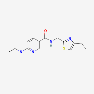 N-[(4-ethyl-1,3-thiazol-2-yl)methyl]-6-[isopropyl(methyl)amino]nicotinamide