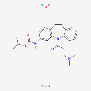 isopropyl [5-(N,N-dimethyl-beta-alanyl)-10,11-dihydro-5H-dibenzo[b,f]azepin-3-yl]carbamate hydrochloride hydrate