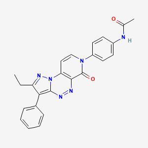 N-[4-(2-ethyl-6-oxo-3-phenylpyrazolo[5,1-c]pyrido[4,3-e][1,2,4]triazin-7(6H)-yl)phenyl]acetamide