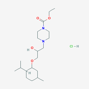 molecular formula C20H39ClN2O4 B4978127 ethyl 4-{2-hydroxy-3-[(2-isopropyl-5-methylcyclohexyl)oxy]propyl}-1-piperazinecarboxylate hydrochloride 