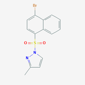1-[(4-bromo-1-naphthyl)sulfonyl]-3-methyl-1H-pyrazole