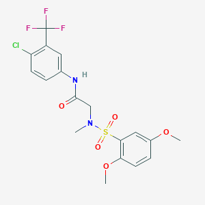 N~1~-[4-chloro-3-(trifluoromethyl)phenyl]-N~2~-[(2,5-dimethoxyphenyl)sulfonyl]-N~2~-methylglycinamide