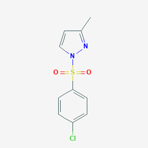 molecular formula C10H9ClN2O2S B497816 4-Chloro-1-[(3-methylpyrazolyl)sulfonyl]benzene CAS No. 957492-89-6