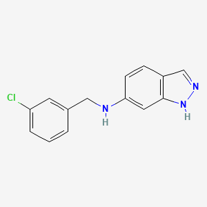 molecular formula C14H12ClN3 B4978189 N-(3-chlorobenzyl)-1H-indazol-6-amine 