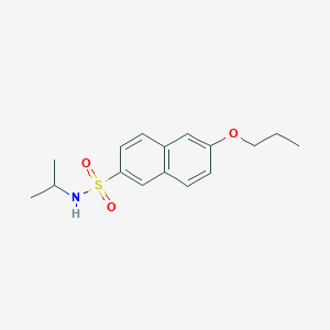 molecular formula C16H21NO3S B497820 N-isopropyl-6-propoxy-2-naphthalenesulfonamide CAS No. 927636-74-6