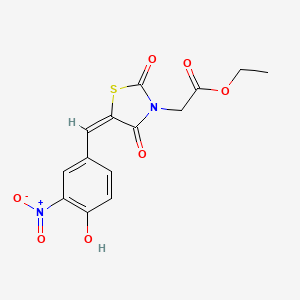 ethyl [5-(4-hydroxy-3-nitrobenzylidene)-2,4-dioxo-1,3-thiazolidin-3-yl]acetate