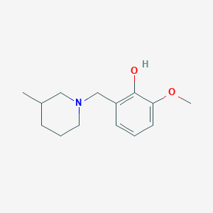 molecular formula C14H21NO2 B4978226 2-methoxy-6-[(3-methyl-1-piperidinyl)methyl]phenol 