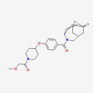 (1R*,3S*,6R*,8S*)-4-(4-{[1-(methoxyacetyl)-4-piperidinyl]oxy}benzoyl)-4-azatricyclo[4.3.1.1~3,8~]undecane