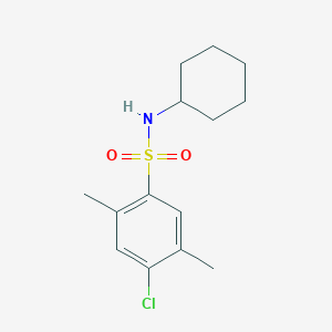 molecular formula C14H20ClNO2S B497825 4-chloro-N-cyclohexyl-2,5-dimethylbenzenesulfonamide CAS No. 899247-35-9