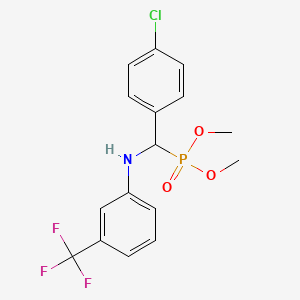 dimethyl ((4-chlorophenyl){[3-(trifluoromethyl)phenyl]amino}methyl)phosphonate