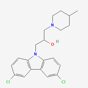 molecular formula C21H24Cl2N2O B4978301 1-(3,6-dichloro-9H-carbazol-9-yl)-3-(4-methyl-1-piperidinyl)-2-propanol 