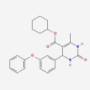 cyclohexyl 6-methyl-2-oxo-4-(3-phenoxyphenyl)-1,2,3,4-tetrahydro-5-pyrimidinecarboxylate