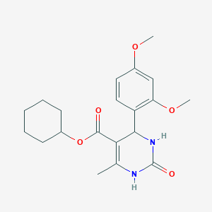 molecular formula C20H26N2O5 B4978319 cyclohexyl 4-(2,4-dimethoxyphenyl)-6-methyl-2-oxo-1,2,3,4-tetrahydro-5-pyrimidinecarboxylate 