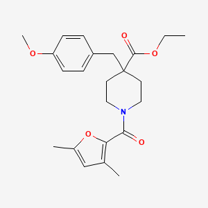 ethyl 1-(3,5-dimethyl-2-furoyl)-4-(4-methoxybenzyl)-4-piperidinecarboxylate