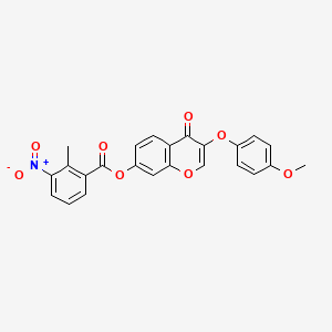 molecular formula C24H17NO8 B4978336 3-(4-methoxyphenoxy)-4-oxo-4H-chromen-7-yl 2-methyl-3-nitrobenzoate 