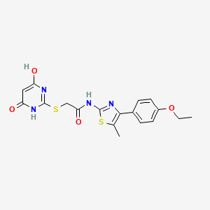 N-[4-(4-ethoxyphenyl)-5-methyl-1,3-thiazol-2-yl]-2-[(6-hydroxy-4-oxo-1,4-dihydro-2-pyrimidinyl)thio]acetamide