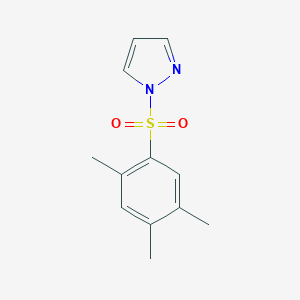 molecular formula C12H14N2O2S B497838 1-((2,4,5-trimethylphenyl)sulfonyl)-1H-pyrazole CAS No. 957494-91-6