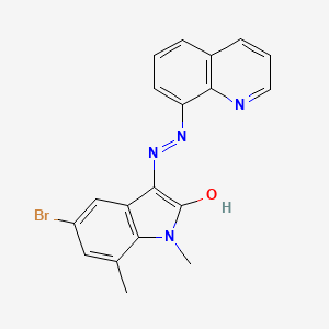 5-bromo-1,7-dimethyl-1H-indole-2,3-dione 3-(8-quinolinylhydrazone)
