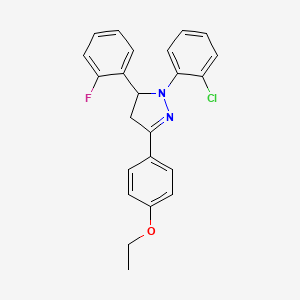 1-(2-chlorophenyl)-3-(4-ethoxyphenyl)-5-(2-fluorophenyl)-4,5-dihydro-1H-pyrazole