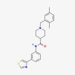 1-(2,5-dimethylbenzyl)-N-[3-(1,3-thiazol-4-yl)phenyl]-4-piperidinecarboxamide