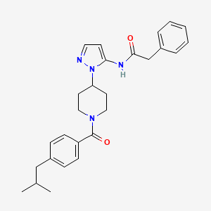 N-{1-[1-(4-isobutylbenzoyl)-4-piperidinyl]-1H-pyrazol-5-yl}-2-phenylacetamide