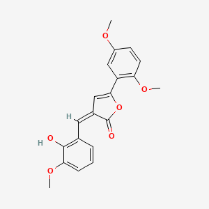 molecular formula C20H18O6 B4978403 5-(2,5-dimethoxyphenyl)-3-(2-hydroxy-3-methoxybenzylidene)-2(3H)-furanone 