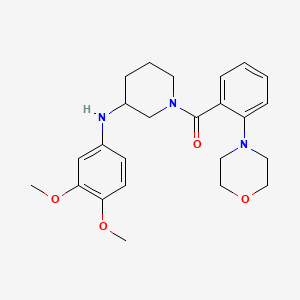 N-(3,4-dimethoxyphenyl)-1-[2-(4-morpholinyl)benzoyl]-3-piperidinamine