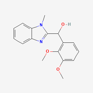 molecular formula C17H18N2O3 B4978435 (2,3-dimethoxyphenyl)(1-methyl-1H-benzimidazol-2-yl)methanol 