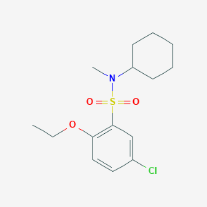molecular formula C15H22ClNO3S B497846 5-chloro-N-cyclohexyl-2-ethoxy-N-methylbenzenesulfonamide CAS No. 927636-80-4