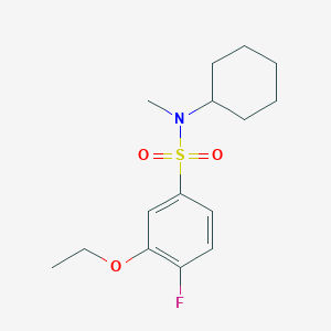 molecular formula C15H22FNO3S B497847 N-cyclohexyl-3-ethoxy-4-fluoro-N-methylbenzenesulfonamide CAS No. 927636-81-5