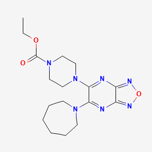 molecular formula C17H25N7O3 B4978485 ethyl 4-[6-(1-azepanyl)[1,2,5]oxadiazolo[3,4-b]pyrazin-5-yl]-1-piperazinecarboxylate 