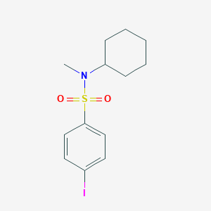 molecular formula C13H18INO2S B497849 N-cyclohexyl-4-iodo-N-methylbenzenesulfonamide CAS No. 927636-82-6